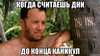 когда считаешь дни до конца каникул