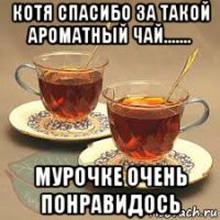 котя спасибо за такой ароматный чай....... мурочке очень понравидось