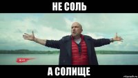 не соль а солище