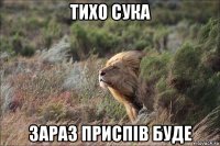 тихо сука зараз приспів буде