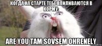 когда на старте тебе впиливаются в корму: are you tam sovsem ohrenely