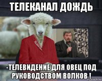 телеканал дождь -телевидение для овец под руководством волков !