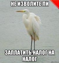 не изволите ли заплатить налог на налог