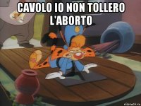 cavolo io non tollero l'aborto 