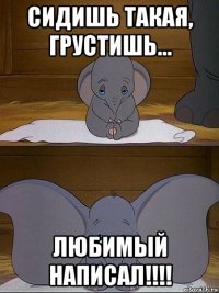 сидишь такая, грустишь... любимый написал!!!!