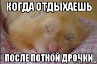 когда отдыхаешь после потной дрочки