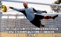  если у тебя есть мечта, стремись к ней со всей силы, а то помрешь к хуям (с) джейсон стэтхем