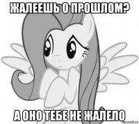 жалеешь о прошлом? а оно тебе не жалело