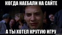 когда наебали на сайте а ты хотел крутую игру