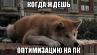 когда ждешь оптимизацию на пк