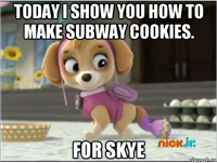 today i show you how to make subway cookies. for skye