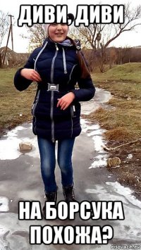 диви, диви на борсука похожа?