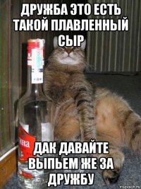 дружба это есть такой плавленный сыр дак давайте выпьем же за дружбу