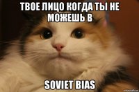 твое лицо когда ты не можешь в soviet bias