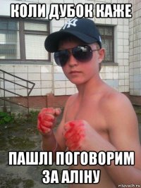 коли дубок каже пашлі поговорим за аліну