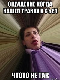 ощущение когда нашел травку и съел чтото не так