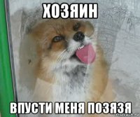 хозяин впусти меня позязя