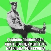  госпожа поклонская, идите лесом, у меня есть матильда феликсовна