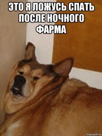 это я ложусь спать после ночного фарма 