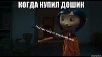 когда купил дошик 