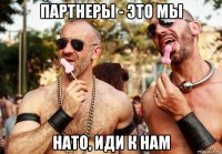партнеры - это мы нато, иди к нам