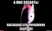 а мне плевать! ахазахаха бля пинкамина задрала)