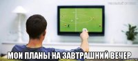  мои планы на завтрашний вечер