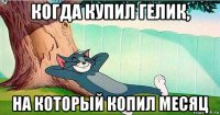 когда купил гелик, на который копил месяц
