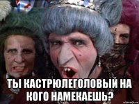  ты кастрюлеголовый на кого намекаешь?