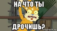 на что ты дрочишь?