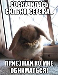 соскучилась сильно, сережа... приезжай ко мне обниматься!