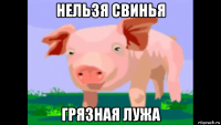 нельзя свинья грязная лужа