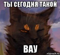 ты сегодня такой вау