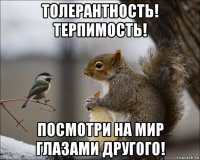 толерантность! терпимость! посмотри на мир глазами другого!