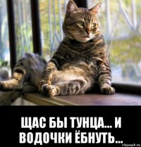  щас бы тунца... и водочки ёбнуть...