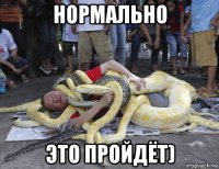 нормально это пройдёт)