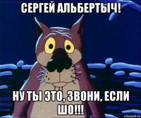 сергей альбертыч! ну ты это, звони, если шо!!!
