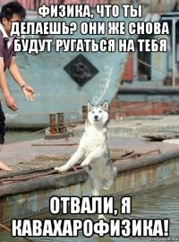 физика, что ты делаешь? они же снова будут ругаться на тебя отвали, я кавахарофизика!