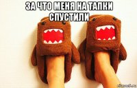 за что меня на тапки спустили 