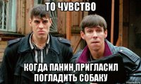 то чувство когда панин пригласил погладить собаку