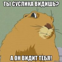 ты суслика видишь? а он видит тебя!