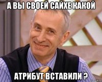 а вы своей сайхе какой атрибут вставили ?