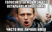 голосуйте за мой мэм все остальнве мэмы гамно чисто мое личное имхо