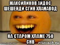 жаксиликов айдос шешенди сгин хламавод на старом хламе 750 chb