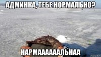 админка, тебе нормально? нармаааааальнаа