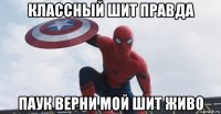 классный шит правда паук верни мой шит живо