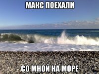 макс поехали со мной на море