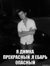  я димка прекрасный ,я ебарь опасный