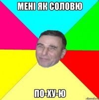 мені як соловю по-ху-ю
