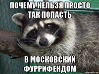 почему нельзя просто так попасть в московский фуррифендом